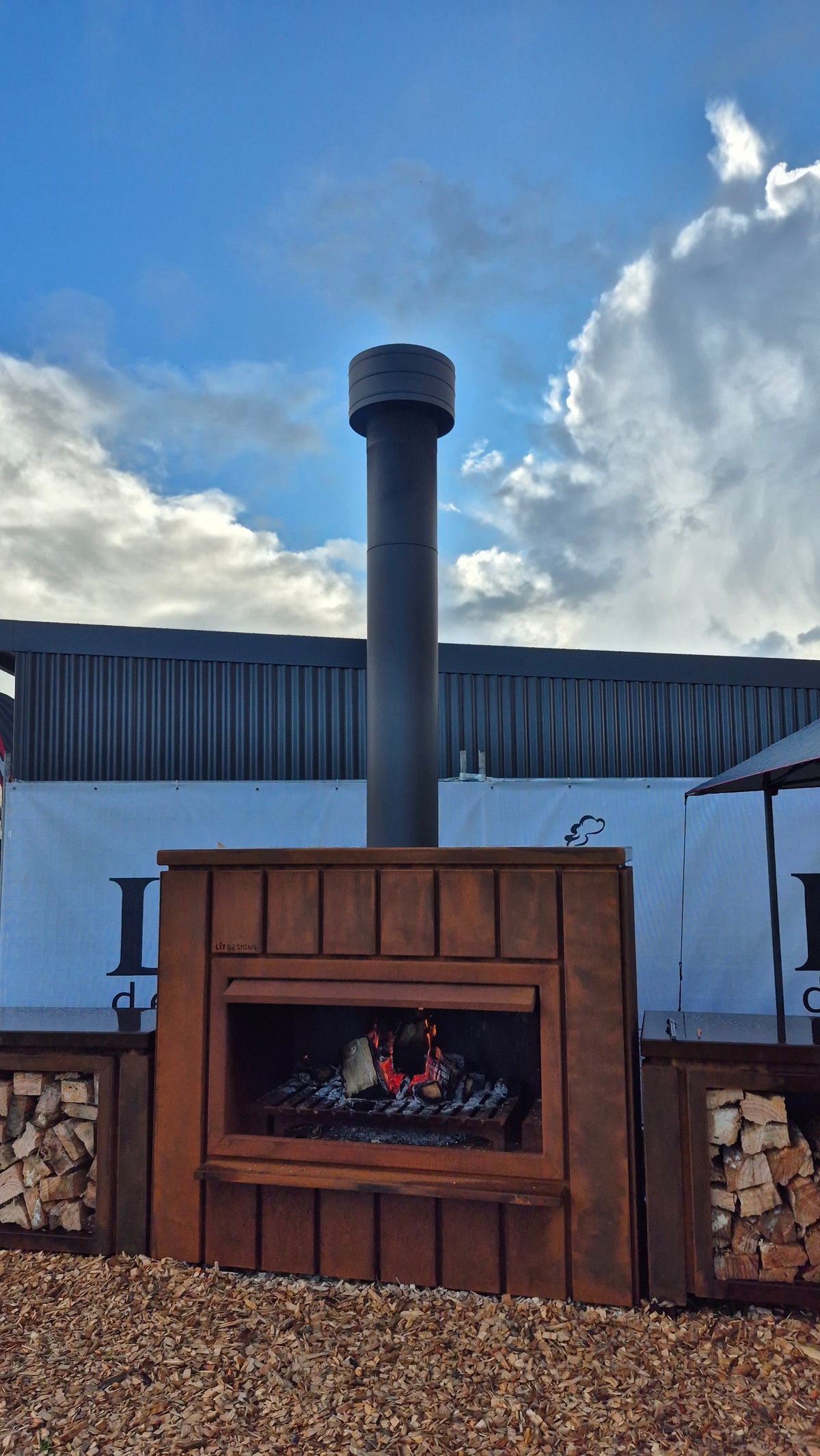 Big Brute Corten Steel Outdoor Fireplace