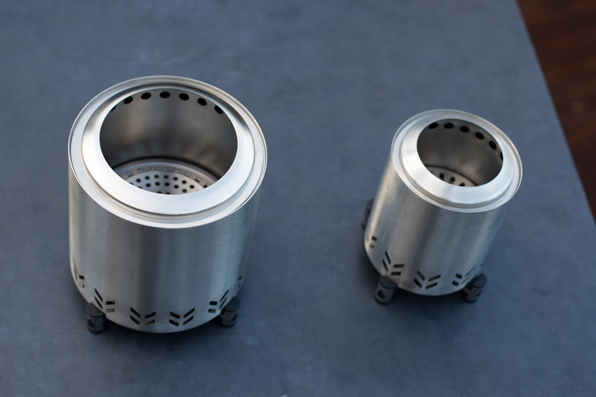 Stainless steel table top fire pits