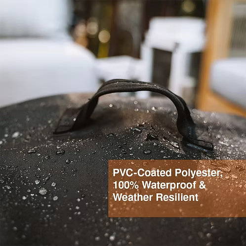 PVC coated polyester, 100% waterproof ad weather resilient